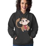 Fashion, accesorii si bijuterii - Femei - Imbracaminte femei - Hanorace femei - Hanorac Femei Kamisama Kiss Hinata Monkey Cute Anime, negru,  marime S - Infinity.ro