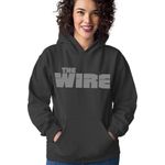 Fashion, accesorii si bijuterii - Femei - Imbracaminte femei - Hanorace femei - Hanorac Femei The Wire Logo Baltimore Detective James McNulty, negru,  marime S - Infinity.ro