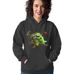 Fashion, accesorii si bijuterii - Femei - Imbracaminte femei - Hanorace femei - Hanorac Femei Jurassic Park Clash of Clans Clash Royale Monsters, negru,  marime S - Infinity.ro