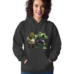 Fashion, accesorii si bijuterii - Femei - Imbracaminte femei - Hanorace femei - Hanorac Femei Shrek Hulk Ugly Medieval Big Ears Wonder Curious Marvel, negru,  marime S - Infinity.ro