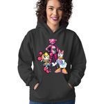 Fashion, accesorii si bijuterii - Femei - Imbracaminte femei - Hanorace femei - Hanorac Femei Bomberman Donald Duck Daisy Fortnite Fluffly Funny, negru,  marime S - Infinity.ro