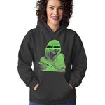Fashion, accesorii si bijuterii - Femei - Imbracaminte femei - Hanorace femei - Hanorac Femei Billie Eilish Logo Green Brand Musician, negru,  marime S - Infinity.ro