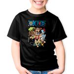 Fashion, accesorii si bijuterii - Copii - Imbracaminte copii - Tricouri copii - Tricou copii One Piece Anime All Crew Gang Eiichiro Oda, negru, L Copii - Infinity.ro