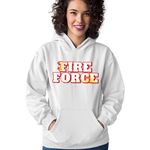 Fashion, accesorii si bijuterii - Femei - Imbracaminte femei - Hanorace femei - Hanorac Femei Fire Force Human Super Power, alb,  marime S - Infinity.ro