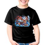 Fashion, accesorii si bijuterii - Copii - Imbracaminte copii - Tricouri copii - Tricou copii Jinbei Blue Whale One Piece Marine Pirate, negru, S Copii - Infinity.ro
