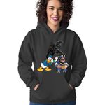 Fashion, accesorii si bijuterii - Femei - Imbracaminte femei - Hanorace femei - Hanorac Femei Black Panter Donald Duck Brawl Stars King, negru,  marime S - Infinity.ro
