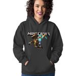 Fashion, accesorii si bijuterii - Femei - Imbracaminte femei - Hanorace femei - Hanorac Femei Minecraft Logo Horse Diamond Armor Tools, negru,  marime S - Infinity.ro