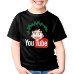 Fashion, accesorii si bijuterii - Copii - Imbracaminte copii - Tricouri copii - Tricou copii My Hero Academia Youtube Creator Anime, negru, L Copii - Infinity.ro