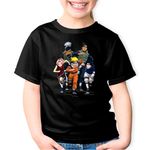Fashion, accesorii si bijuterii - Copii - Imbracaminte copii - Tricouri copii - Tricou copii Naruto Team Uzumaki Kakashi Anime Manga, negru, L Copii - Infinity.ro