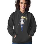 Fashion, accesorii si bijuterii - Femei - Imbracaminte femei - Hanorace femei - Hanorac Femei DanMachi Wallensteint Ais Sword  Manga, negru,  marime S - Infinity.ro