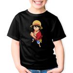 Fashion, accesorii si bijuterii - Copii - Imbracaminte copii - Tricouri copii - Tricou copii One Piece Monkey D Luffy Straw Hat Pirates, negru, L Copii - Infinity.ro