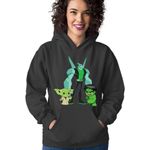 Fashion, accesorii si bijuterii - Femei - Imbracaminte femei - Hanorace femei - Hanorac Femei Ben10 Hulk Yoda Master Chibi Wildmutt, negru,  marime S - Infinity.ro