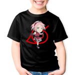 Fashion, accesorii si bijuterii - Copii - Imbracaminte copii - Tricouri copii - Tricou copii Naruto Sakura Baby Ninja Girl Anima Manga, negru, S Copii - Infinity.ro