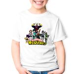 Fashion, accesorii si bijuterii - Copii - Imbracaminte copii - Tricouri copii - Tricou copii My Hero Academia All Team Gang Anime Manga, alb, S Copii - Infinity.ro