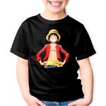 Fashion, accesorii si bijuterii - Copii - Imbracaminte copii - Tricouri copii - Tricou copii Monkey D Luffy One Piece Anime Straw Hat, negru, S Copii - Infinity.ro