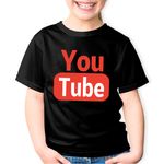 Fashion, accesorii si bijuterii - Copii - Imbracaminte copii - Tricouri copii - Tricou copii Youtube Logo Youtuber Gamer Play, negru, L Copii - Infinity.ro