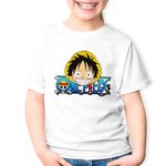 Fashion, accesorii si bijuterii - Copii - Imbracaminte copii - Tricouri copii - Tricou copii One Piece Straw Hat Pirates Luffy Capitan Echipaj, alb, XL Copii - Infinity.ro