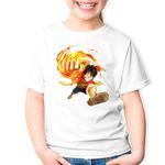 Fashion, accesorii si bijuterii - Copii - Imbracaminte copii - Tricouri copii - Tricou copii Palarie Paie One Piece Straw Hat Luffy Pirat, alb, XS Copii - Infinity.ro