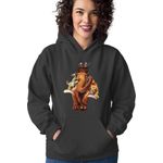 Fashion, accesorii si bijuterii - Femei - Imbracaminte femei - Hanorace femei - Hanorac Femei Ice Age Antic Animals Mammoth Tiger Old Era, negru,  marime S - Infinity.ro