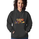 Fashion, accesorii si bijuterii - Femei - Imbracaminte femei - Hanorace femei - Hanorac Femei Clash of Clans Dragons Race Classes Fire Strategy, negru,  marime S - Infinity.ro