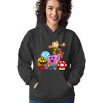 Fashion, accesorii si bijuterii - Femei - Imbracaminte femei - Hanorace femei - Hanorac Femei Brawl Stars Mario Bomberman Pacman Pink Spike Gameplay, negru,  marime S - Infinity.ro