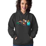 Fashion, accesorii si bijuterii - Femei - Imbracaminte femei - Hanorace femei - Hanorac Femei Clash Royale Among Sus Caution Minecraft Steve, negru,  marime S - Infinity.ro