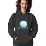 Fashion, accesorii si bijuterii - Femei - Imbracaminte femei - Hanorace femei - Hanorac Femei NASA Uranus Huge Celestial Moon Gas Gravity, negru,  marime S - Infinity.ro