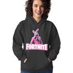 Fashion, accesorii si bijuterii - Femei - Imbracaminte femei - Hanorace femei - Hanorac Femei Fortnite Easter Egg Bunny Skin, negru,  marime S - Infinity.ro