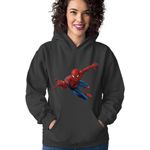 Fashion, accesorii si bijuterii - Femei - Imbracaminte femei - Hanorace femei - Hanorac Femei Spiderman Stan Lee Superpowers Friendly Comics, negru,  marime S - Infinity.ro
