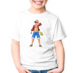 Fashion, accesorii si bijuterii - Copii - Imbracaminte copii - Tricouri copii - Tricou copii One Piece Monkey D Luffy Samurai Straw Hat, alb, L Copii - Infinity.ro