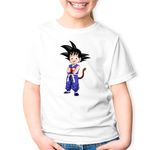 Fashion, accesorii si bijuterii - Copii - Imbracaminte copii - Tricouri copii - Tricou copii Son Goku Dragon Ball Z Bebe Child Chibi, alb, L Copii - Infinity.ro