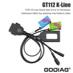 Auto si Moto - Reparatii si depanare - Sisteme de diagnoza - Cablu GODIAG GT112 K-Line pentru testare IMMO si sincronizare chei, compatibil VW, Audi, Skoda, Seat, generatia 2 si 3 - Infinity.ro