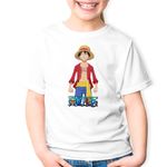 Fashion, accesorii si bijuterii - Copii - Imbracaminte copii - Tricouri copii - Tricou copii Monkey D Luffy Capitan Pirat Marinar One Piece, alb, S Copii - Infinity.ro