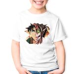 Fashion, accesorii si bijuterii - Copii - Imbracaminte copii - Tricouri copii - Tricou copii Eren Yeager Attack on Titan AOT Manga Anime, alb, XL Copii - Infinity.ro