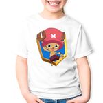 Fashion, accesorii si bijuterii - Copii - Imbracaminte copii - Tricouri copii - Tricou copii One Piece Toni Chopper Clash Royale Scut, alb, S Copii - Infinity.ro