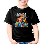 Fashion, accesorii si bijuterii - Copii - Imbracaminte copii - Tricouri copii - Tricou copii Straw Hat Crew One Piece Thousand Storm, negru, XS Copii - Infinity.ro