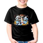 Fashion, accesorii si bijuterii - Copii - Imbracaminte copii - Tricouri copii - Tricou copii One Piece Nami Crazy Girl Cartoon, negru, XS Copii - Infinity.ro