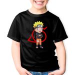 Fashion, accesorii si bijuterii - Copii - Imbracaminte copii - Tricouri copii - Tricou copii Naruto Akatsuki Bebe Ninja Anime Manga, negru, S Copii - Infinity.ro