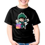 Fashion, accesorii si bijuterii - Copii - Imbracaminte copii - Tricouri copii - Tricou copii My Hero Academia Instagram Creator Anime Manga, negru, XL Copii - Infinity.ro