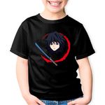Fashion, accesorii si bijuterii - Copii - Imbracaminte copii - Tricouri copii - Tricou copii Kimetsu no Yaiba Giyu Tomioka Demon Slayer, negru, S Copii - Infinity.ro