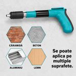 Casa si Gradina - Constructii - Scule electrice si accesorii - Scule multifunctionale si accesorii - Pistol de Cuie Manual MRG M1229, Pentru Cuie Beton Metal, Calibru 7.3 mm - Infinity.ro