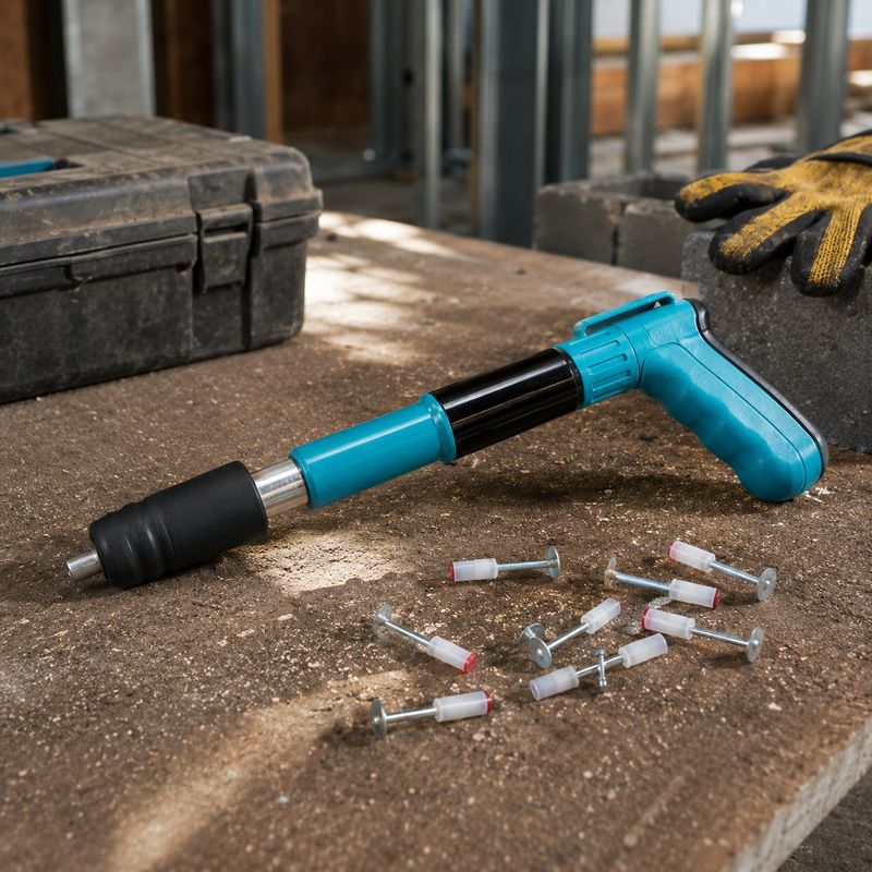 Casa si Gradina - Constructii - Scule electrice si accesorii - Scule multifunctionale si accesorii - Pistol de Cuie Manual MRG M1229, Pentru Cuie Beton Metal, Calibru 7.3 mm - Infinity.ro