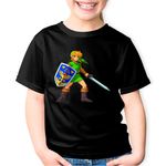 Fashion, accesorii si bijuterii - Copii - Imbracaminte copii - Tricouri copii - Tricou copii Legend of Zelda Link Gamer, negru, L Copii - Infinity.ro