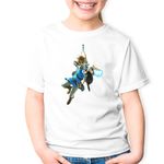 Fashion, accesorii si bijuterii - Copii - Imbracaminte copii - Tricouri copii - Tricou copii Legend of Zelda Link Minecraft Game, alb, M Copii - Infinity.ro