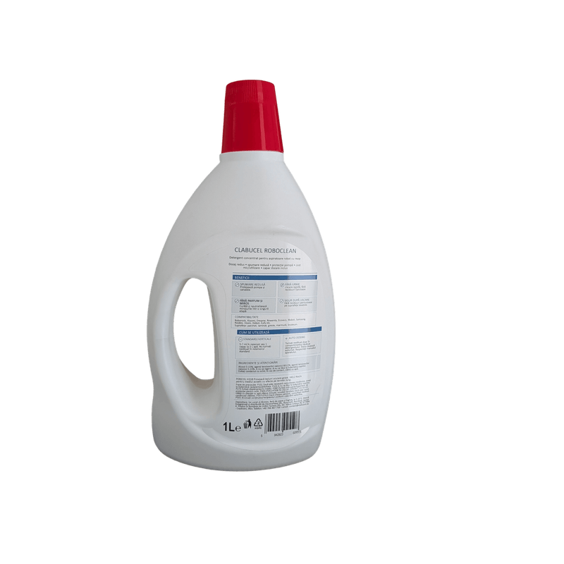 Electronice si Electrocasnice - Ingrijirea locuintei - Accesorii aparate pentru ingrijirea locuintei - Detergent Clăbucel pentru aspirator robot cu Mop Universal compatibil cu orice Robot cu Mop 1000ml - Infinity.ro