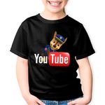 Fashion, accesorii si bijuterii - Copii - Imbracaminte copii - Tricouri copii - Tricou copii Paw Patrol Youtube Creator Politist Youtuber, negru, S Copii - Infinity.ro