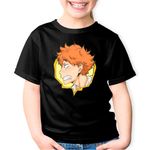 Fashion, accesorii si bijuterii - Copii - Imbracaminte copii - Tricouri copii - Tricou copii Haikyuu Shoyo Hinata Jucator Volei Haikyu!!, negru, M Copii - Infinity.ro