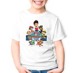 Fashion, accesorii si bijuterii - Copii - Imbracaminte copii - Tricouri copii - Tricou copii Paw Patrol Logo Game Catelusi Politisti, alb, S Copii - Infinity.ro