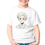 Fashion, accesorii si bijuterii - Copii - Imbracaminte copii - Tricouri copii - Tricou copii The Promised Neverland Norman Kaiu Shirai, alb, L Copii - Infinity.ro