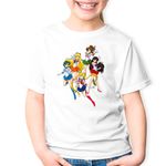 Fashion, accesorii si bijuterii - Copii - Imbracaminte copii - Tricouri copii - Tricou copii Sailor Moon Party Girls Anime Manga, alb, M Copii - Infinity.ro